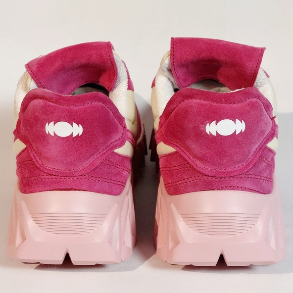 Pantofola D'oro pink & white leather & nylon chunky sneakers, EU41, NWT - Picture 8 of 16